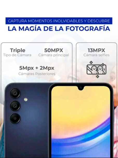 Celular SAMSUNG A15 256GB Negro Azul - Image 5
